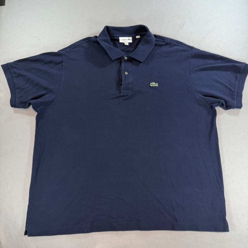 Lacoste L1212 Classic Fit Navy Pique Polo Men's US 3XL